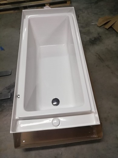 Bañera empotrada acrílica, 185,5x85x5 Sundeck de Duravit DUR7001250000000