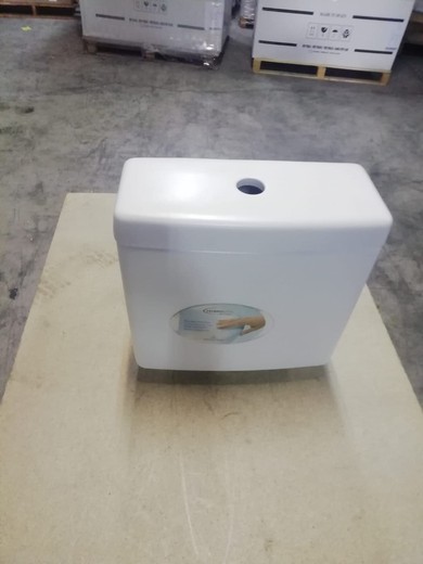 Cisterna de vaso sanitário de cetim branco, Subway da Villeroy & Boch