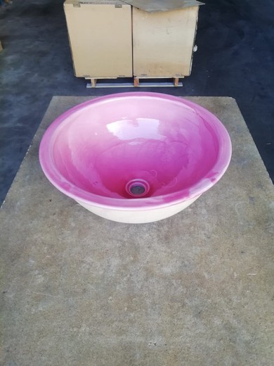 Lavabo semi-encastré de boue 46,5 cm, Fuchsia Glossy, Aq11 par Vitra