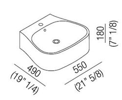 Vasque en céramique bicolore, Pear by Agape