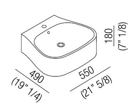 Vasque en céramique bicolore, Pear by Agape