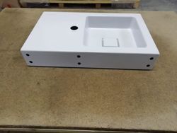 Lavabo a pared de acero esmaltado, de Alape ALAWTQS525HL