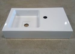 Lavabo a pared de acero esmaltado, de Alape ALAWTQS525HL