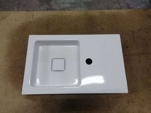 Lavabo a pared de acero esmaltado, de Alape ALAWTQS525HL