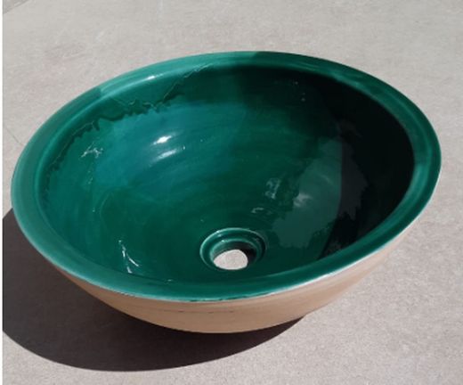 Bassin de boue semi-encastré 38cm, Cobalt Green, Aq11 par Vitra