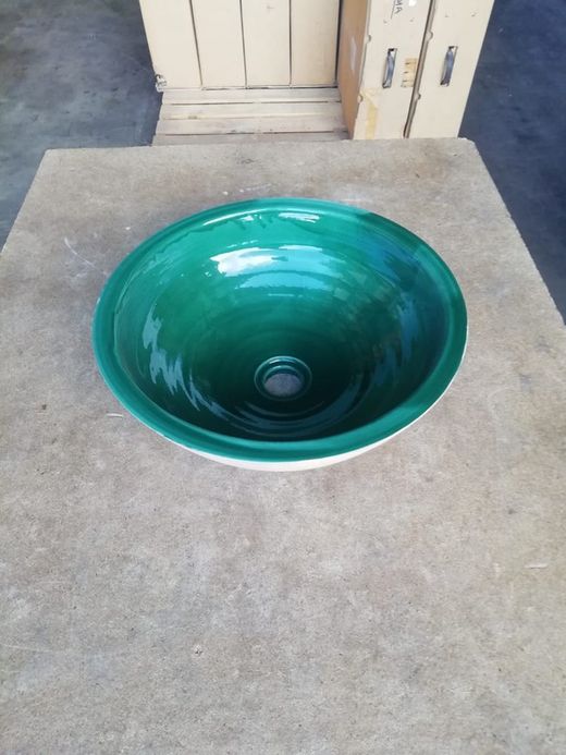 Bassin de boue semi-encastré 38cm, Cobalt Green, Aq11 par Vitra