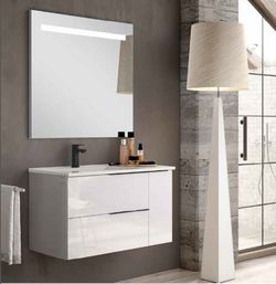 Meuble Suspendu Capri 120 - Blanc Brillant