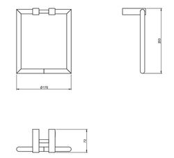Cosmic Toallero Aro Cuadrado Inox COSWJP038A2005021