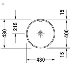 Lavabo redondo encastre 40Øcm, Architech de Duravit DUR0468400000