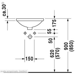 Lavabo redondo encastre 40Øcm, Architech de Duravit DUR0468400000