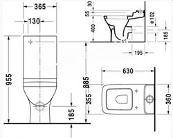 Indoro de pie, modelo Puravida de Duravit DUR2119090000