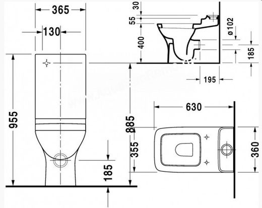 Indoro de pie, modelo Puravida de Duravit DUR2119090000