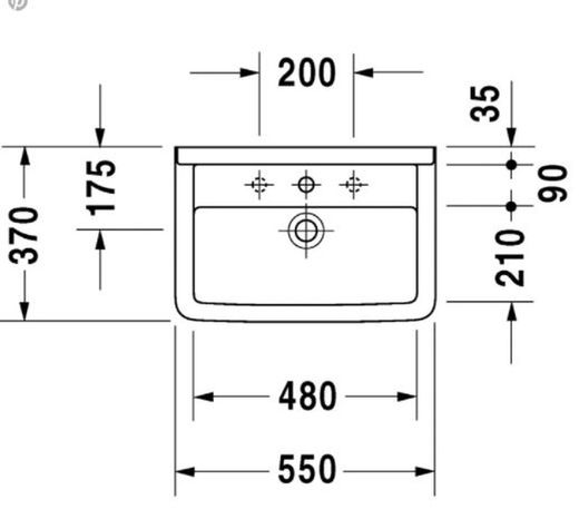 Lavabo compacto, Starck 3 de Duravit DUR0301550000