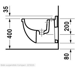 Bidet suspendu compact, Starck 3 par Duravit