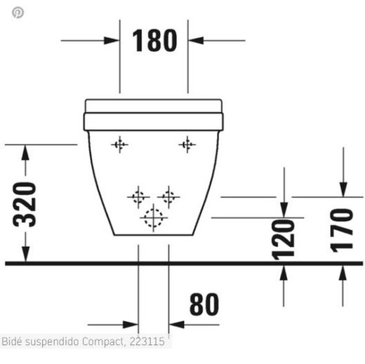 Bidet suspendu compact, Starck 3 par Duravit