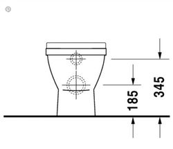 Taza inodoro de tanque alto, Starck 3 de Duravit DUR012409