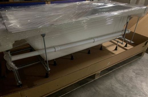 Baignoire à encastrer en acrylique, 185,5x85x5 Sundeck par Duravit