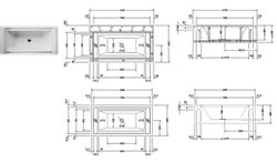Baignoire à encastrer en acrylique, 185,5x85x5 Sundeck par Duravit