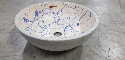 Lavabo de fango sobre encimera, Painting Azul, Bacha 202 FAN202002