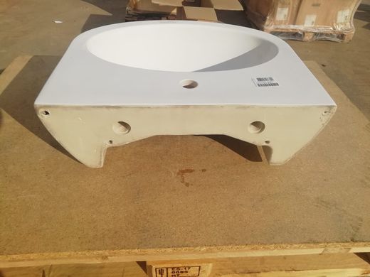 Lavabo suspendu semi-circulaire 60cm, Form500 par Vitra