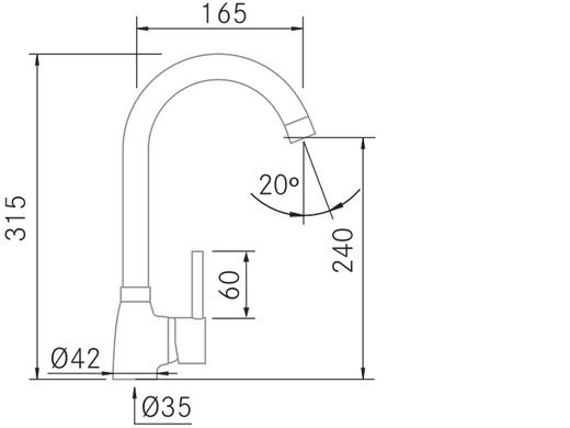 FRECAN GRIFERIA DE COCINA BRIM 40196