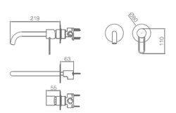 Mitigeur de lavabo monocommande noir Garbet