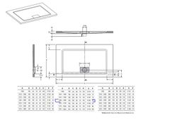 Receveur de douche Studio, 75x160 résine par Hidrobox