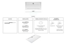 Receveur de douche Studio, 75x160 résine par Hidrobox