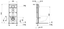 Laufen INEOLINK slim (90 mm) cisterna empotrada para inodoro suspendido e inodoro ducha