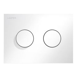 Laufen INEO Placa de accionamiento INEO GROOVE, BLANCO BRILLO descarga dual (pulsador)