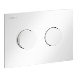 Laufen INEO Placa de accionamiento INEO GROOVE, BLANCO BRILLO descarga dual (pulsador)