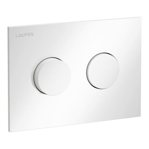 Laufen INEO Placa de accionamiento INEO GROOVE, BLANCO BRILLO descarga dual (pulsador)