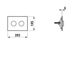 Laufen INEO Placa de accionamiento INEO GROOVE, CROMO MATE descarga dual (pulsador)