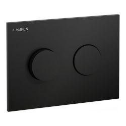 Laufen INEO Placa de accionamiento INEO GROOVE, NEGRO MATE descarga dual (pulsador)