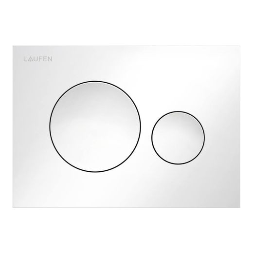 Laufen INEO Placa de accionamiento INEO MOON, BLANCO BRILLO descarga dual (pulsador)