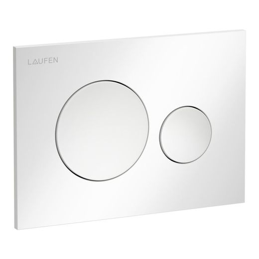 Laufen INEO Placa de accionamiento INEO MOON, BLANCO BRILLO descarga dual (pulsador)