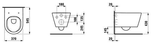 Laufen Kartell Inodoro Suspendido con Rimles LAU8203370000001