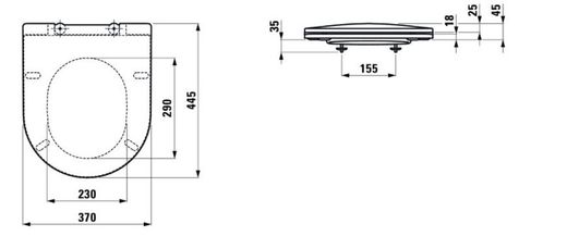 Laufen Pro A Asiento Slim para indoro LAU8989660000001
