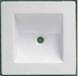 Lavabo sobre encimera cuadrado con orificio, Aq2 ARTAQ230CABL