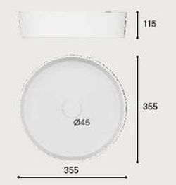 Lavabo sobre encimera negro mate ART030170277