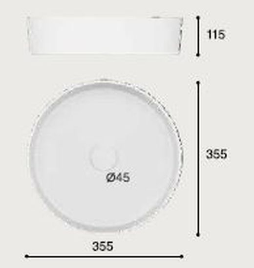 Lavabo sobre encimera negro mate ART030170277