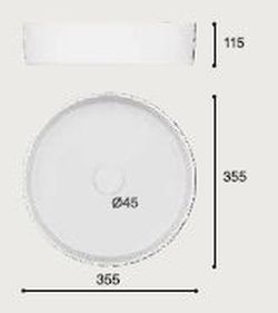 Lavabo sobre encimera redondo Osiris ART03160277