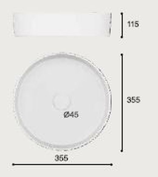 Lavabo sobre encimera redondo Osiris ART03160277