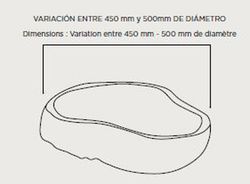 Lavabo sobre encimera piedra de rio, Akutan ART030210277