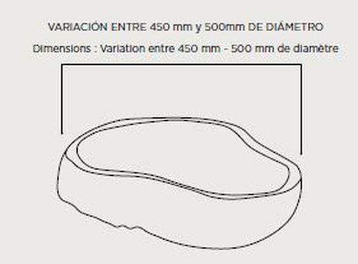 Lavabo sobre encimera piedra de rio, Akutan ART030210277