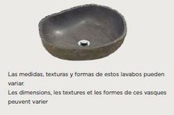 Lavabo sobre encimera piedra de rio, Akutan ART030210277