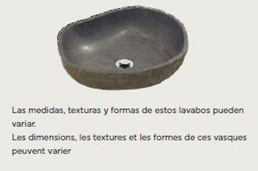 Lavabo sobre encimera piedra de rio, Akutan ART030210277