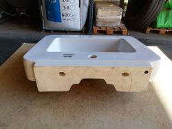 Vasque murale rectangulaire Soft Cube par Vitra