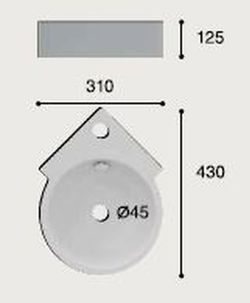 Lavabo suspendido blanco ART03089277