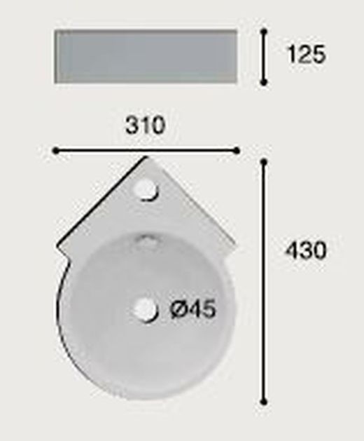 Lavabo suspendido blanco ART03089277